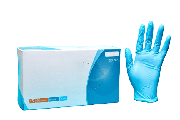 Nitrile Gloves Box of 100 Blue